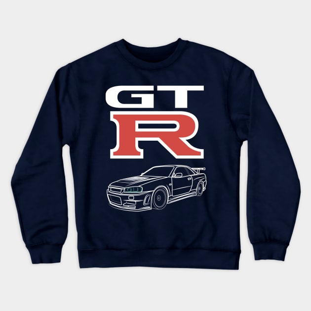 Skyline GTR Crewneck Sweatshirt by CrimsonsDesign